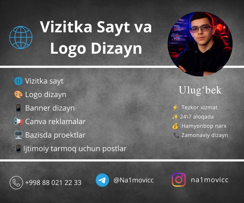 Vizitka sayt va Logotiplar