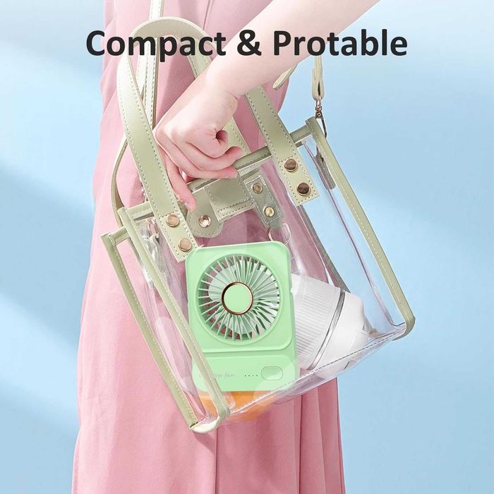 Ajgvq Настолен, мини, USB вентилатор с живот на батерията 12 часа