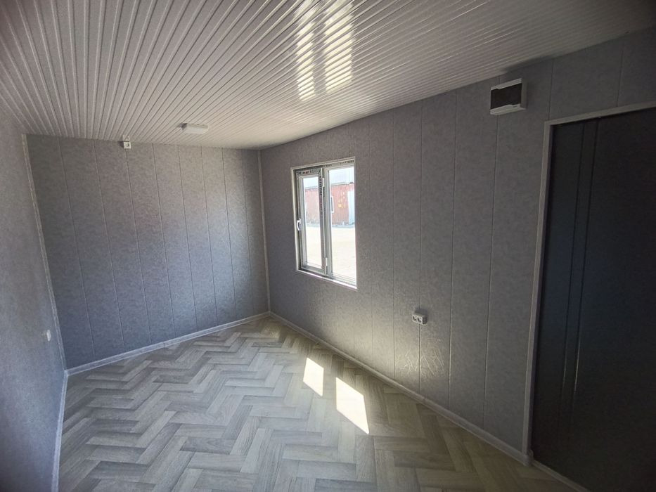 6 metrli konteyner domik 1 xonali ofis san uzel dush bilan