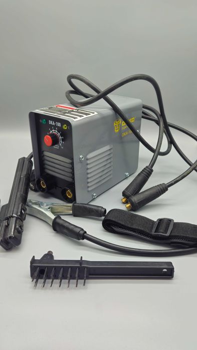 Инверторен електрожен DEKO DKA-180 – Комплект с кабели, аксесоари! TOП