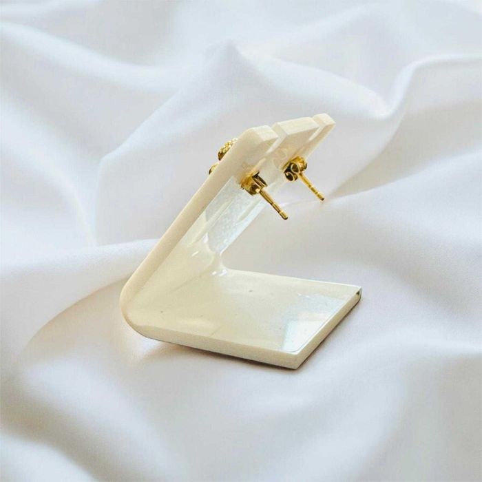 Cercei din aur galben model fluture cu pietre 14K