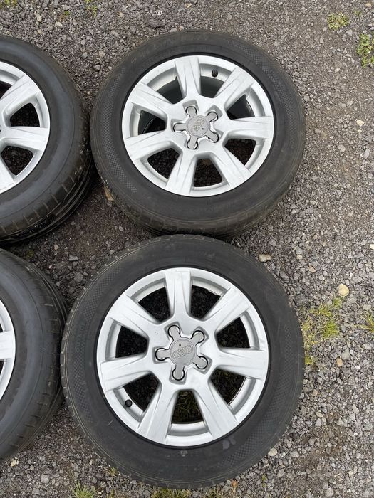 Jante aliaj 5x112 audi a4 a5 a6 cu anvelope de vara 225 55 16