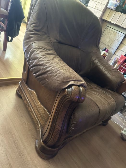 Холова гарнитура естествена кожа