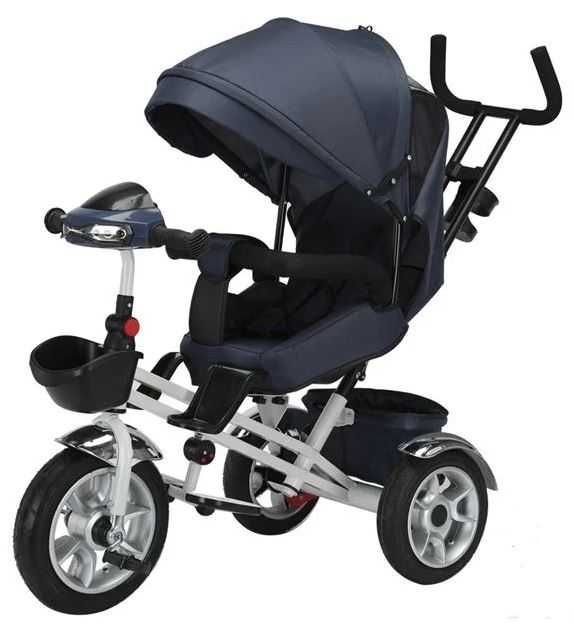 Триколка 4в1 с въртяща се седалка, светлина & музика