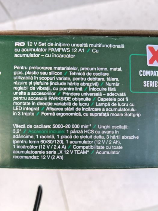Unealtă multifuncțională pe acumulator 12v  finisaj