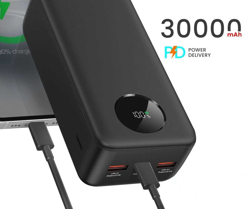 baterie externa 30000mA powerbank fast charge premium cu display , noi sigilate
