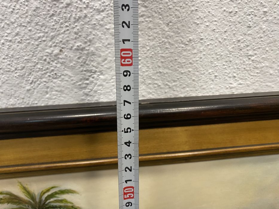 Стара френска картина морски мотив маслено платно