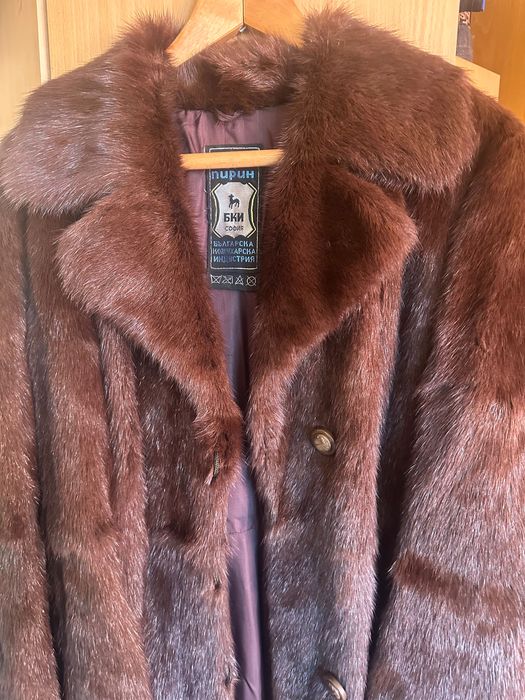 Класическо палто от естествена норка (визон) - отлично състояние