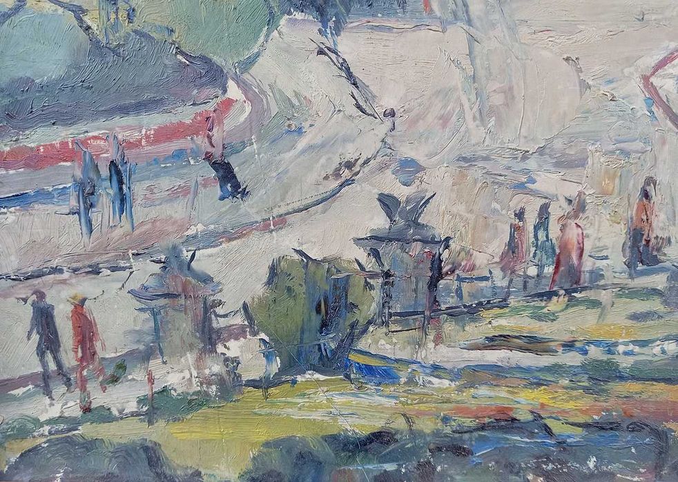 Tablou vechi -  Sovata - semnat si datat Adamiu `969