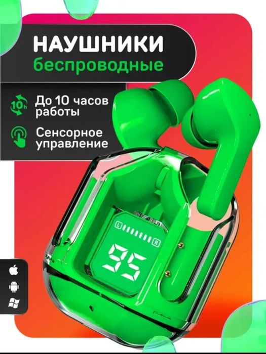 Беспроводные наушники Рods Air 31 с дисплеем микрофоном и шумоподавлен