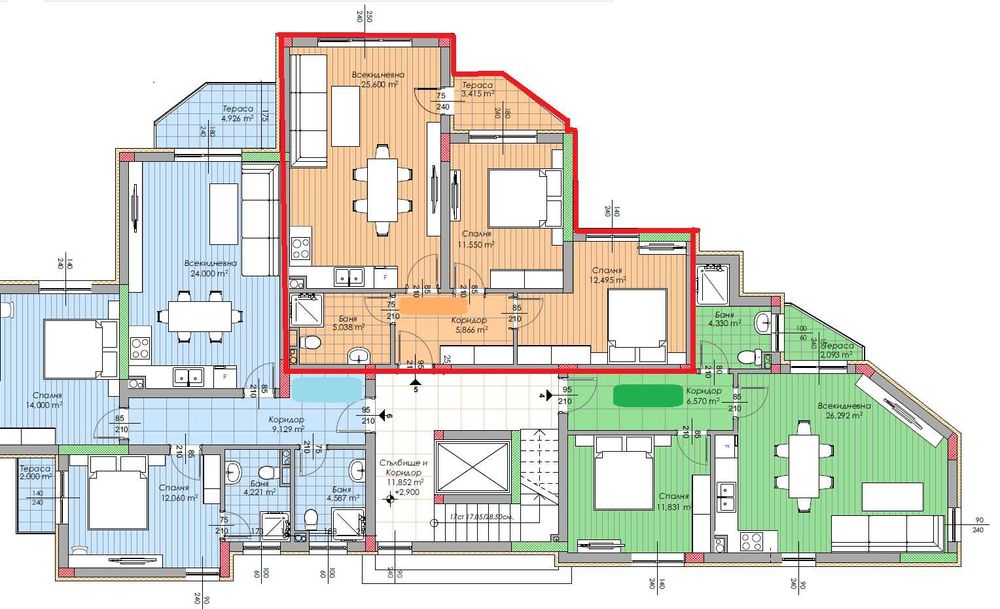 Дава се под наем Тристаен апартамент в Хасково, Младежки хълм - 83 кв.м за 95000 € - Снимка #2