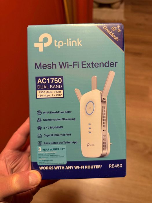 Range Extender wireless AC1750 TP-Link RE450, Sigilat
