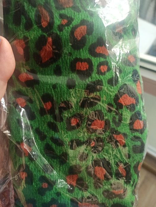 geantă de catifea cu leopard verde