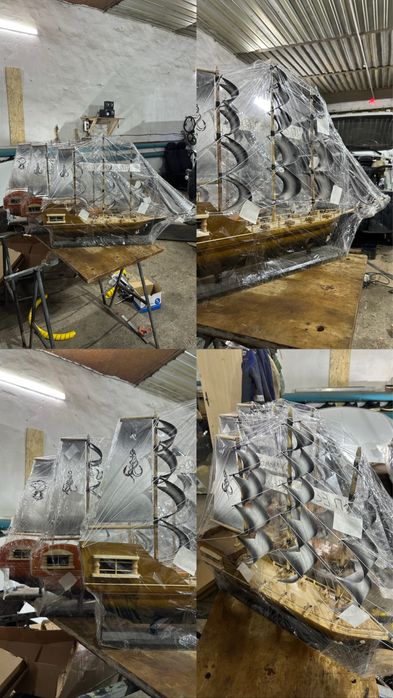 Кеме макеті сатылады Қолөнер қолдан жасалған