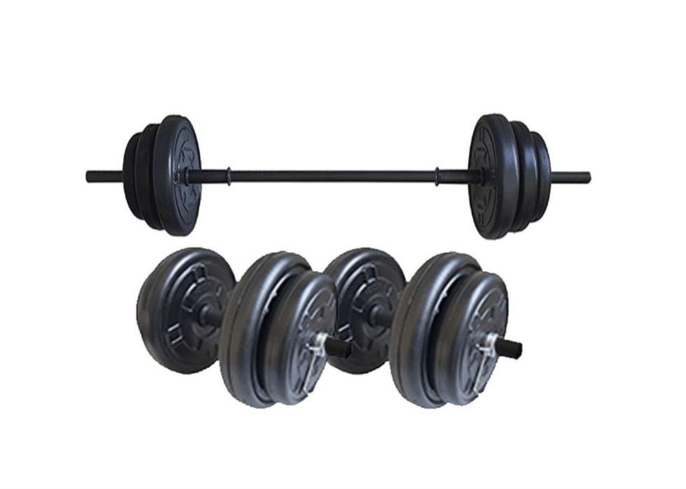 Set gantere si halteră 75 de kg reglabil