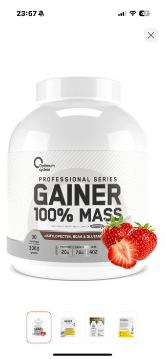 Gainer 100% Mass почти полный