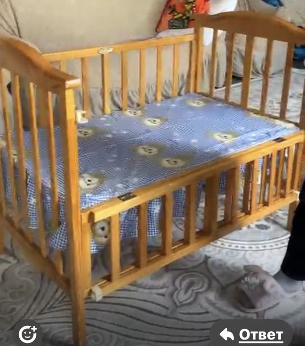 Детская кровать с люлькой