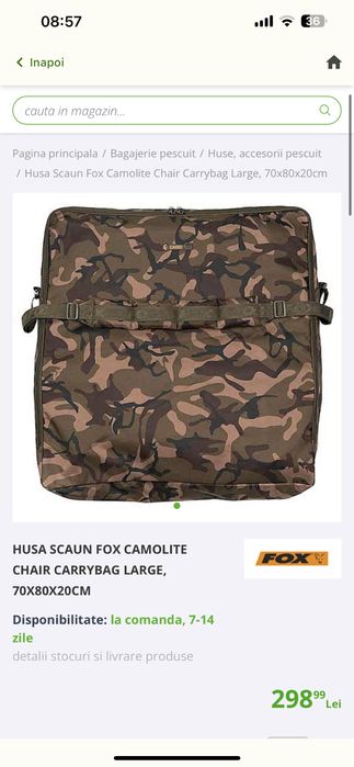 Scaun si husa fox super deluxe recliner highback