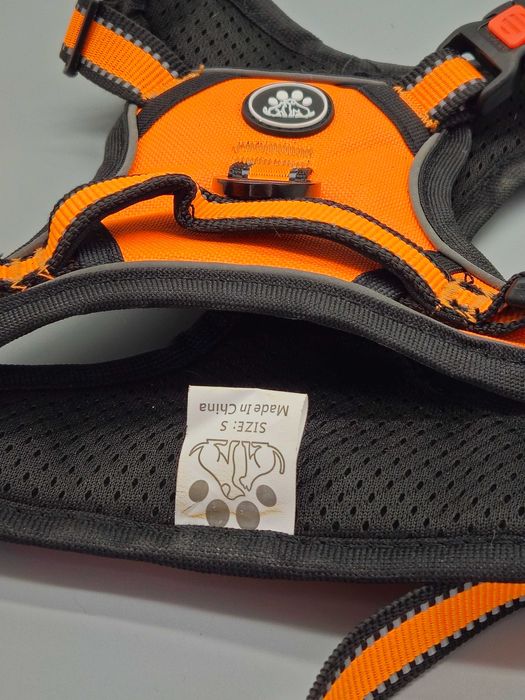 Нагръдник за куче No-Pull,оранжев, с комплект аксесоари за кола, M