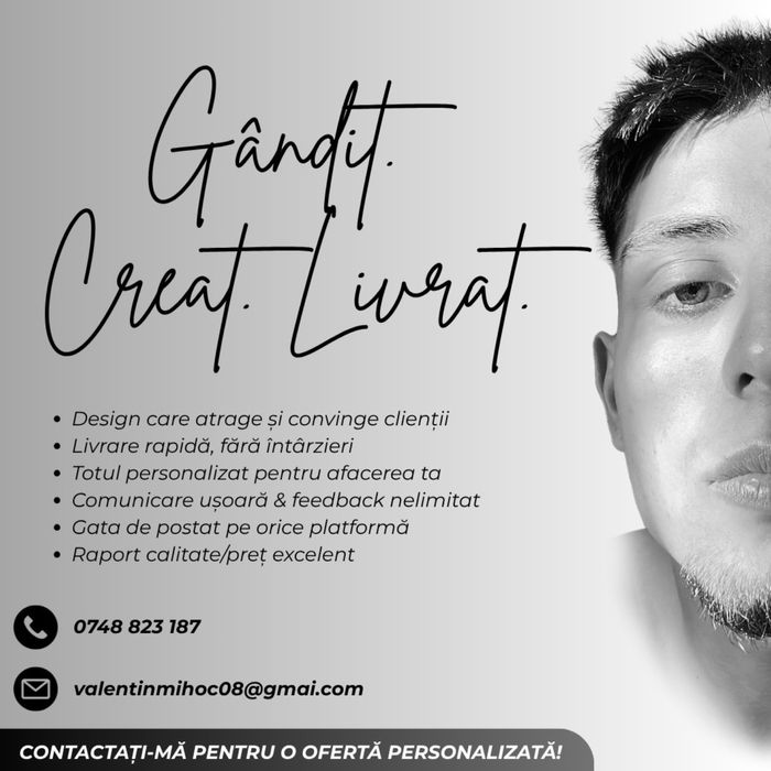 Servicii DESIGN Grafic- Gândit. Creat. Livrat!