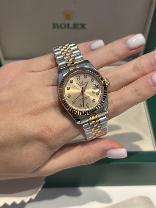 Rolex Datejust 31 – 18K Everose Gold & Oystersteel | Diamond Dial | Full Set