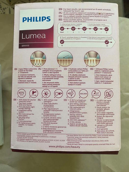 Фотоепилатор IPL Philips Lumea Seria 9000 BRI956/00, Сензор Smartskin,