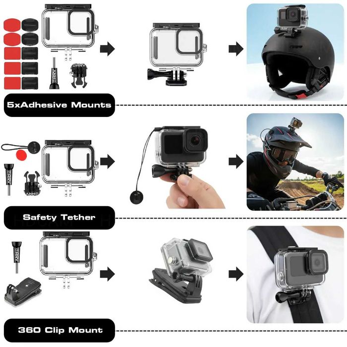 Комплект аксесоари за GoPro Hero 8 Black - GARV Content Creator 14