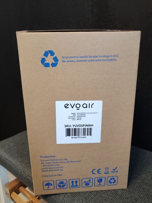 Purificator aer YuvoSpin 3 in 1.. functie polen animale