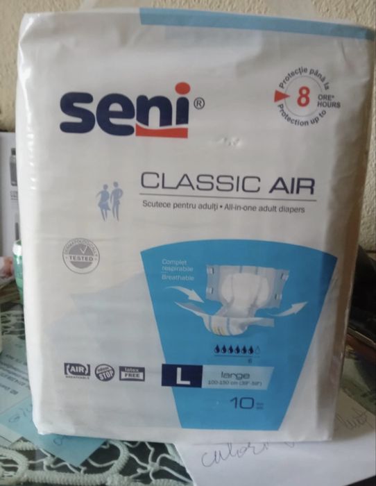 Pampersi Seni Adult, 4 pachete x 10 buc, marimea L