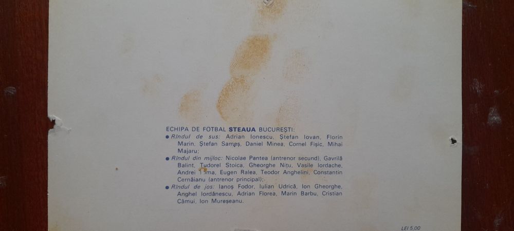 Poze fotografie Steaua Bucuresti 1986