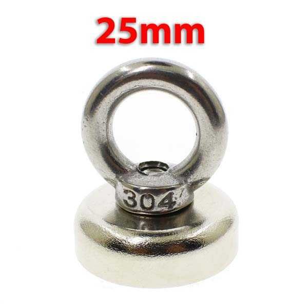 25mm 25кг Магнит за магнитен риболов, с кука (халка) Magnet fishing