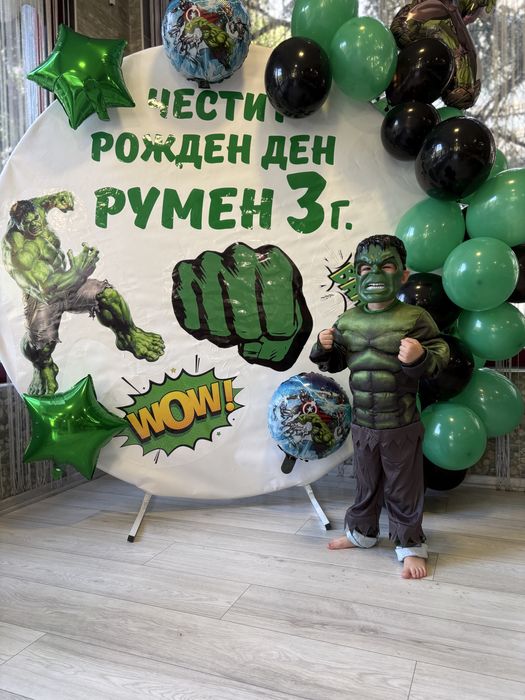 Арка за балони, винил и ел. помпа за балони,цилиндър за торта,под наем