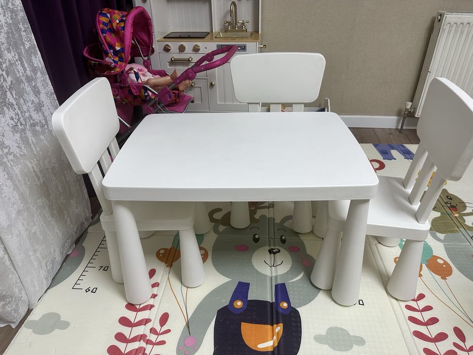 Стол со стульями икея