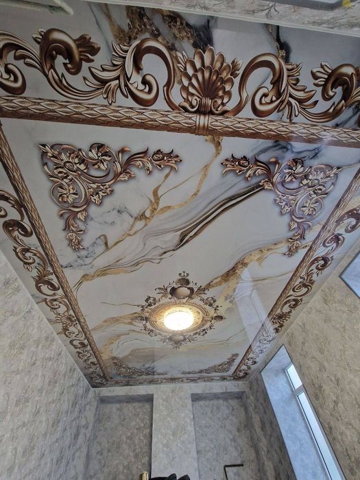 NATIJNOY PATALOK va 3d aboy / Натяжной паталок и 3Д обои