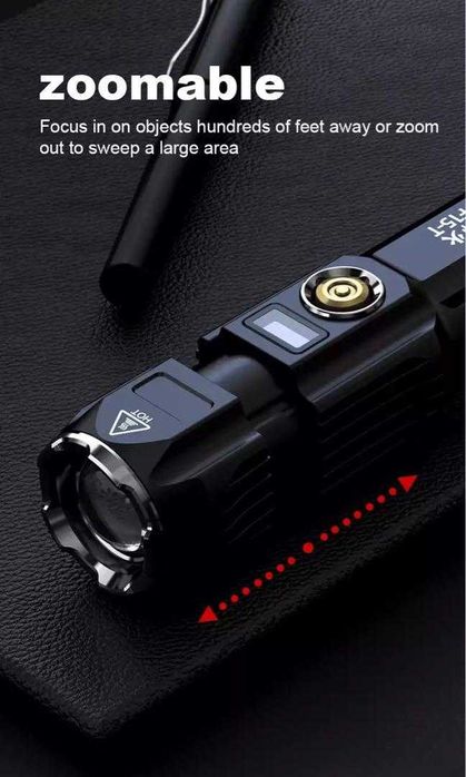 LED Фенер Superfire F15-T (2000lm) дисплей, Powerbank