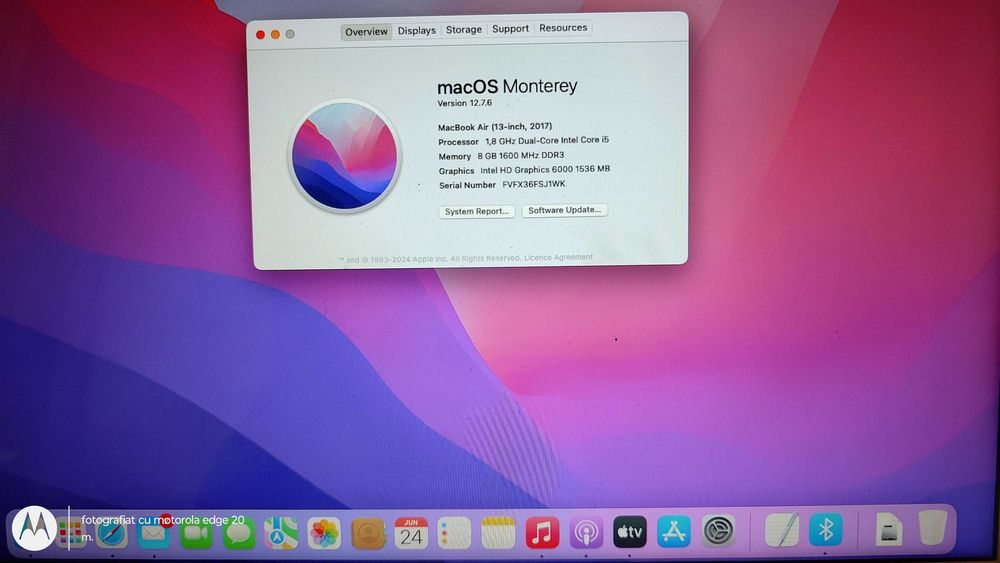 Laptop Acer Intel i5, 5742G; MacBook A1466, 8GB RAM,SSD 128gb M2