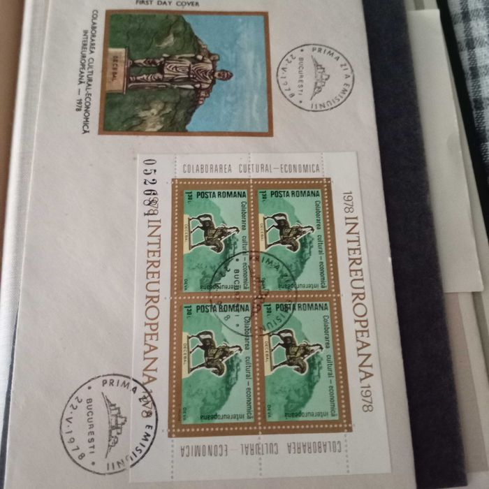 Timbre Romania +Colite+plicuri prima zi