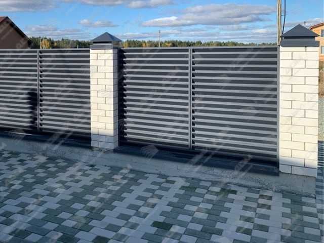 Забор жалюзи из металла