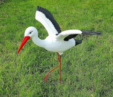 Barză plastic aripi