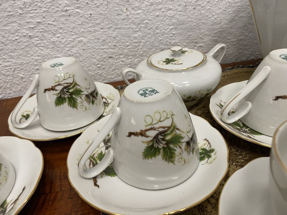 Пълен комплект сервиз за кафе от чехословакия