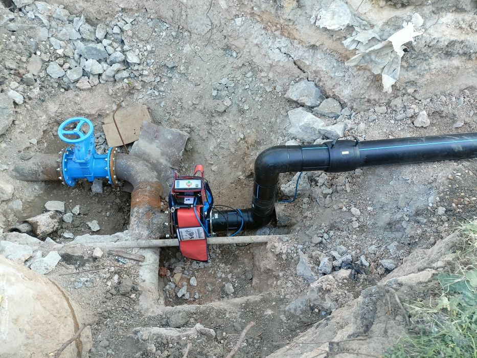 Челно и електродифузионно заваряване на PE/HDPE тръби.