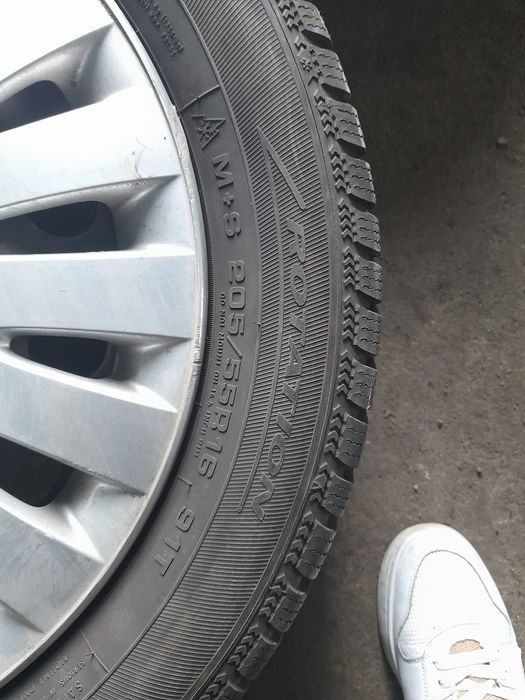 Set 4 Anvelope 205-55-16 M+S  DOT 2321 ca NOI + Jante  5x112 + Capace