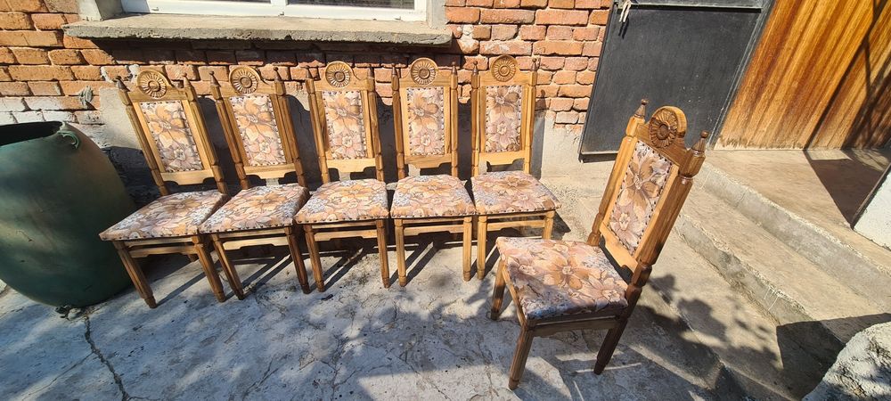 Кухненски столове от орех,ръчна изработка