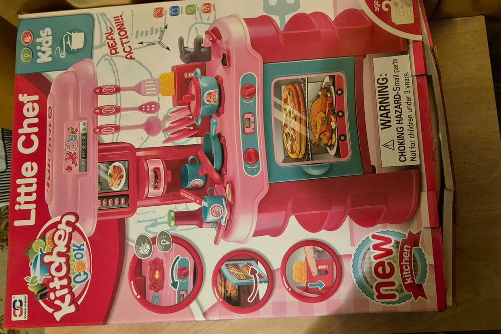 Set bucatarie utilata jucarie Adar, cu sunete si lumini, Roz