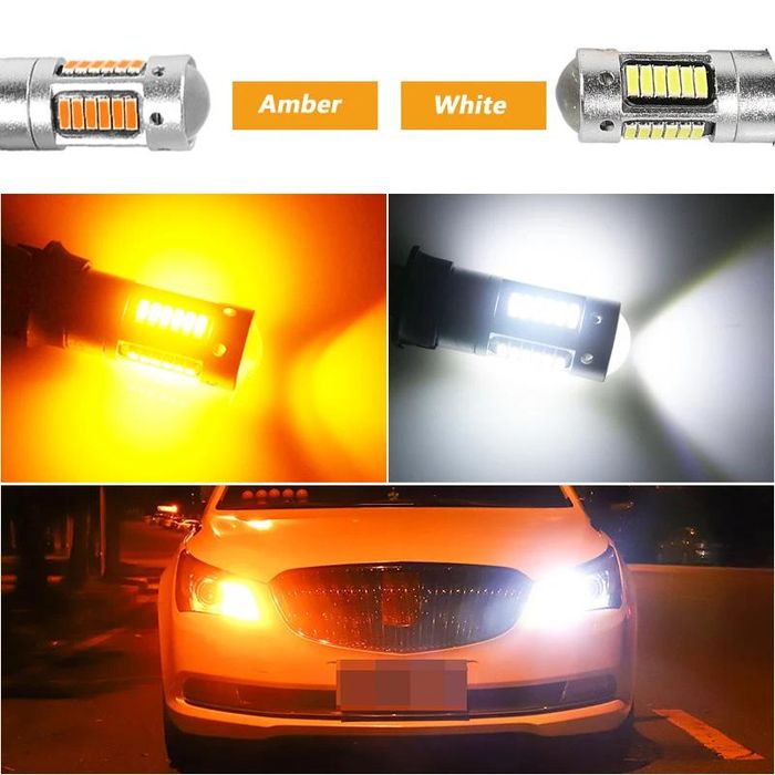 Лед крушки 2бр. CANBUS PW24W PWY24W Светлинен мигач без грешка за Audi