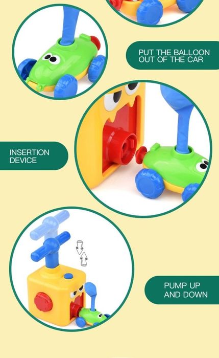 Детска игра, колички задвижващи се от балон