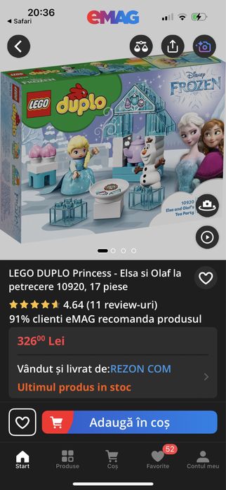 Lego duplo copii elsa, caluti, elefanti