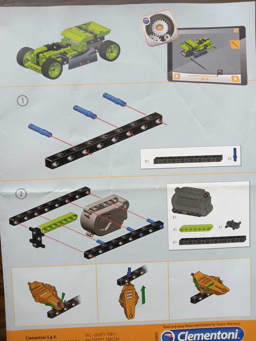3бр конструктора - MECHANICS, Clementoni (Made in ITALY)