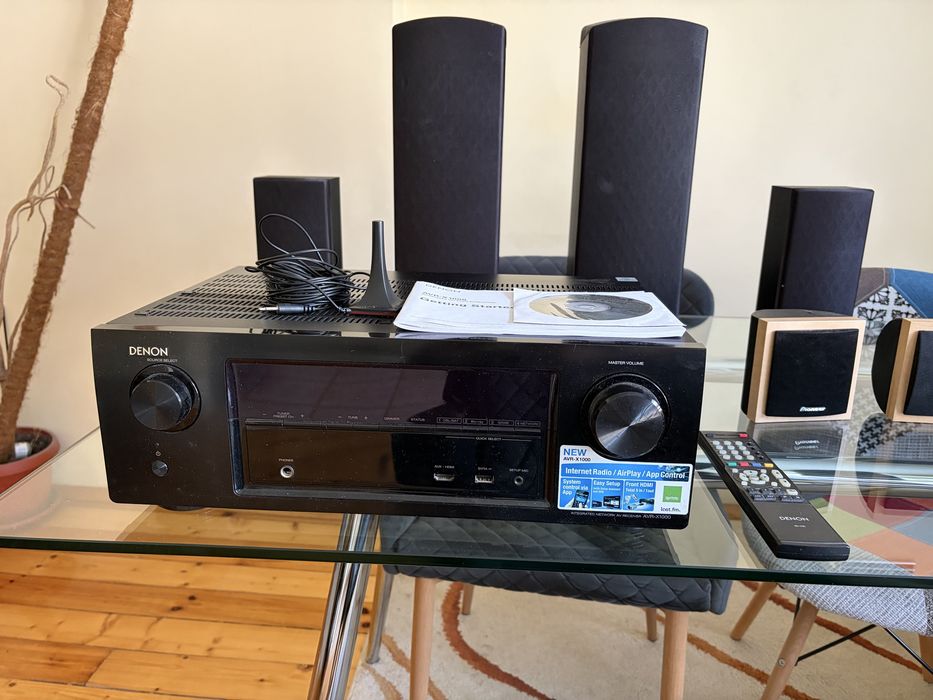 Ресивър Denon AVR-1000 плюс Колони за Home cinema