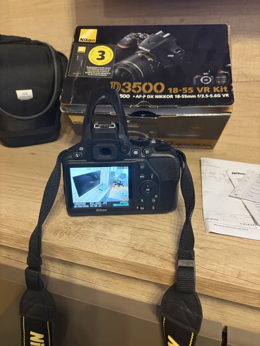 Camera D3500 obiectiv 18-55 Husa